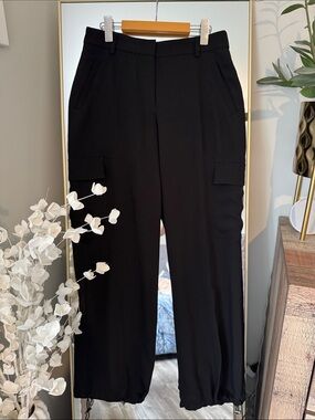 Express Black Women's Cargo-Style Wide Leg Pants